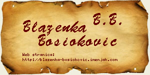 Blaženka Bosioković vizit kartica